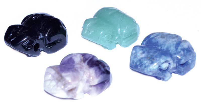 (image for) (set of 12) 15mm Frog various stones - Click Image to Close