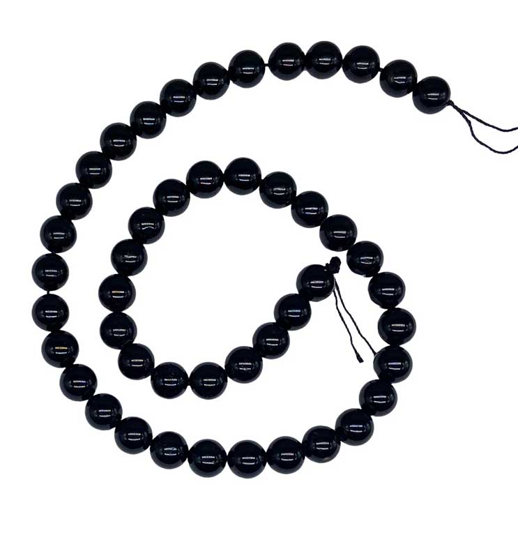 (image for) 8mm Black Tourmaline beads - Click Image to Close