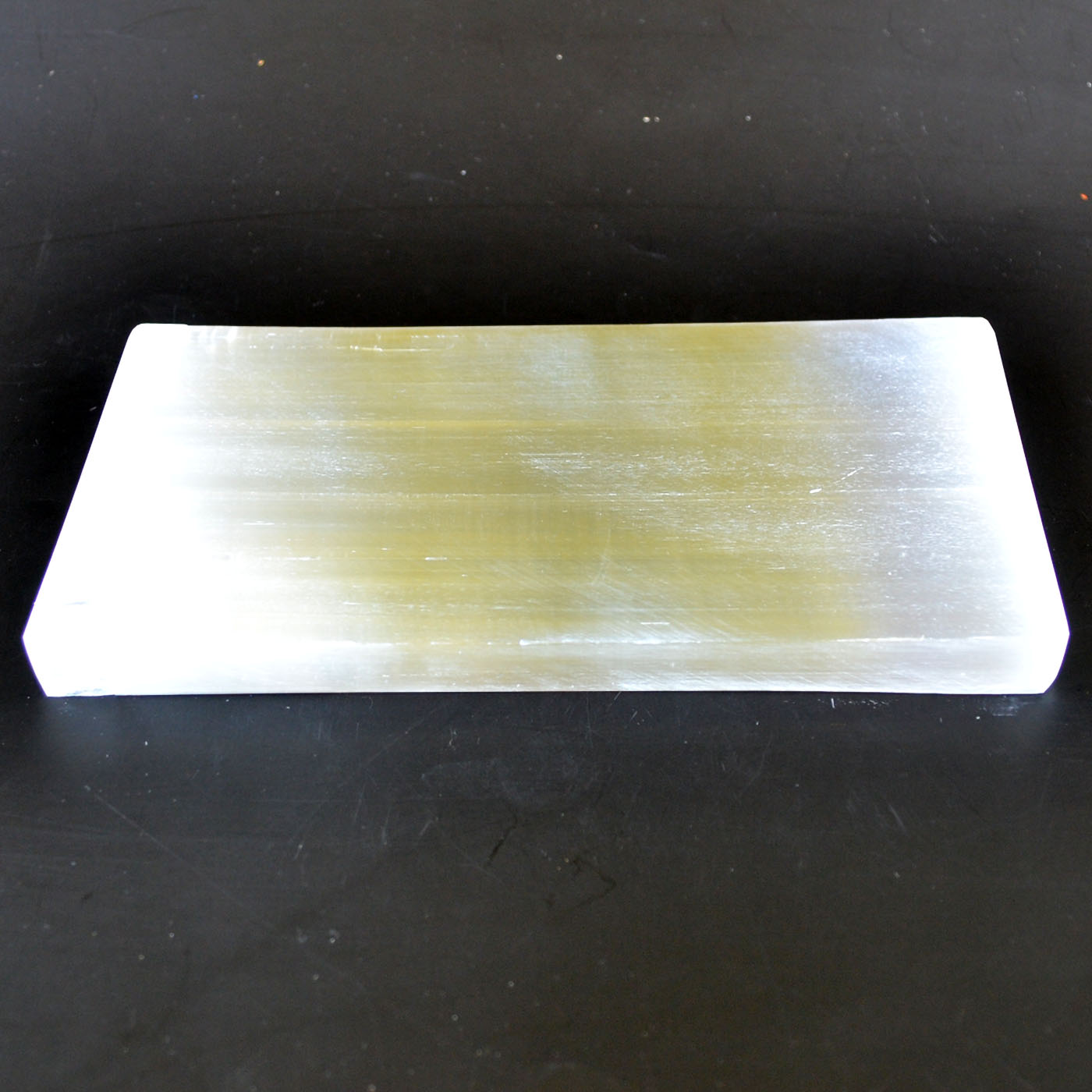 4" x 8" Selenite charger plaque (image for) 4" x 8" Selenite charger plaque