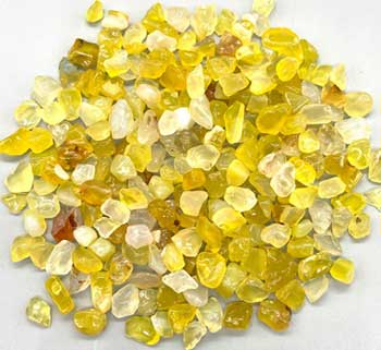 (image for) 1 lb Agate, Yellow tumbled chips 5-12mm - Click Image to Close