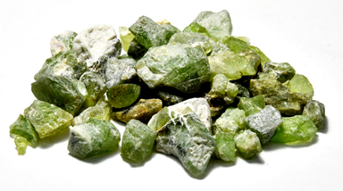 (image for) 1 lb Peridot untumbled chips (5-20mm)