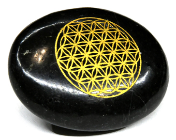 (image for) Tourmailne Flower of Life palm stone