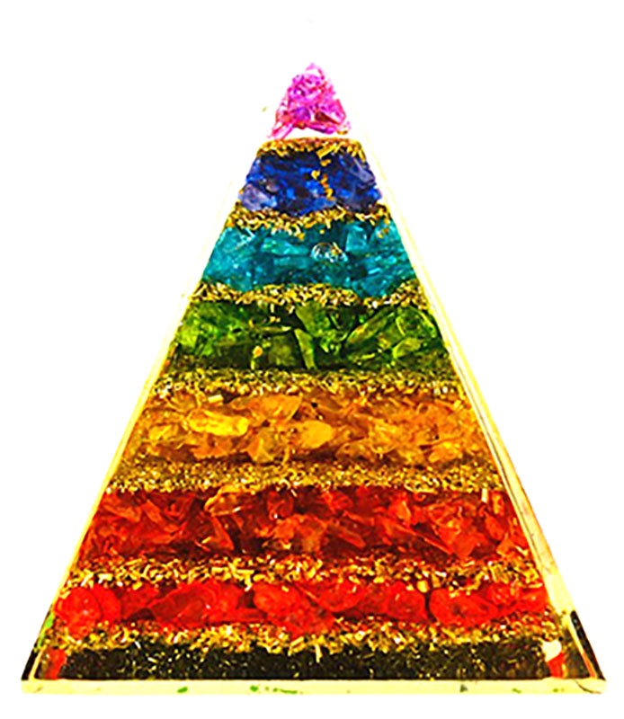 (image for) 3 3/4" Orgone 7 Chakra pyramid