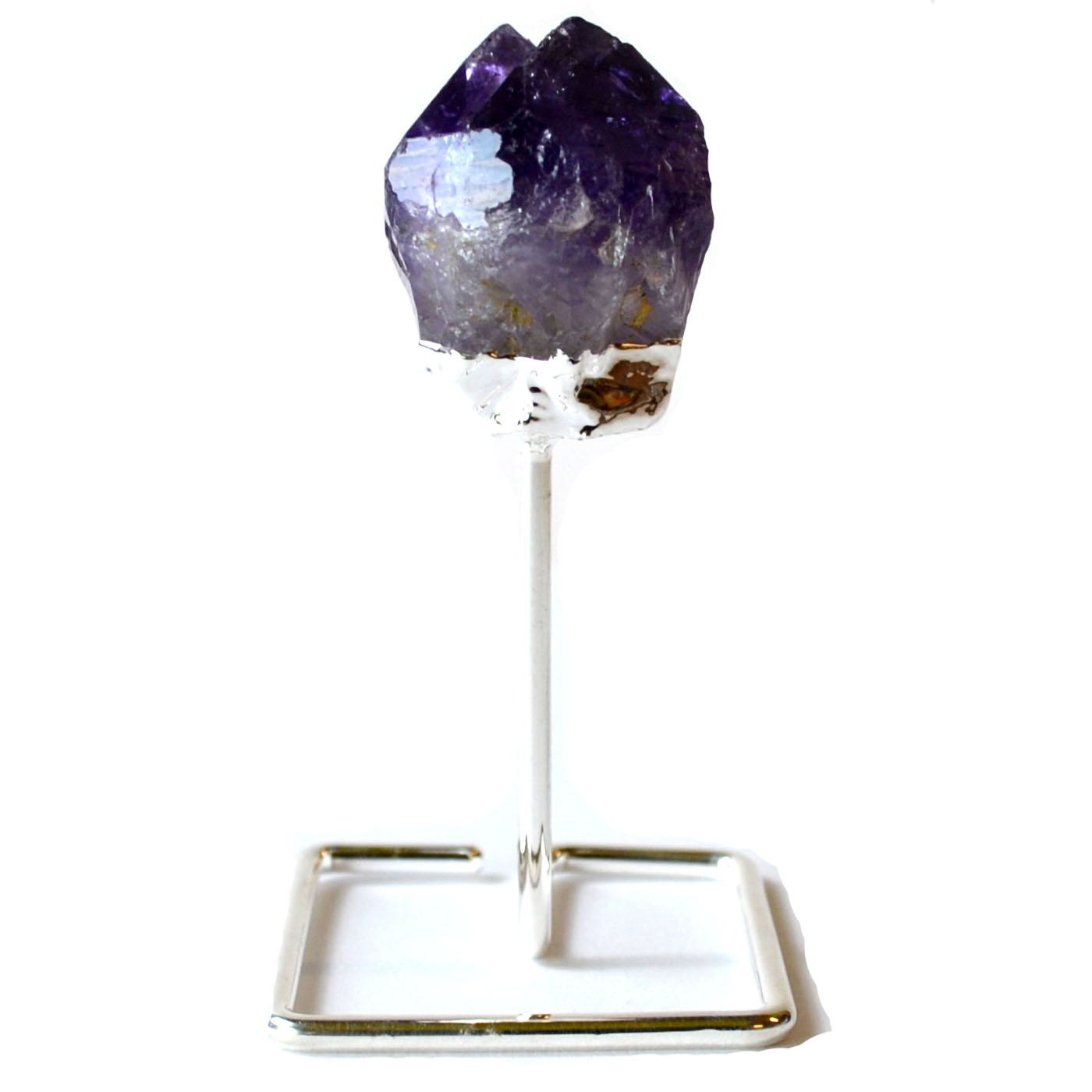 (image for) Amethyst on silver stand
