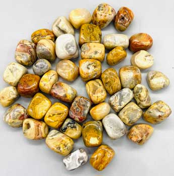 (image for) 1 lb Agate, Crazy Lace tumbled stones - Click Image to Close