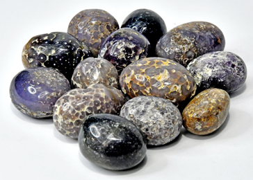 (image for) 1 lb Agate, Grape tumbled stones - Click Image to Close