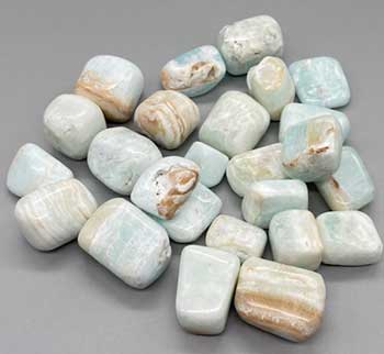 (image for) 1 lb Calcite, Caribbean tumbled stones