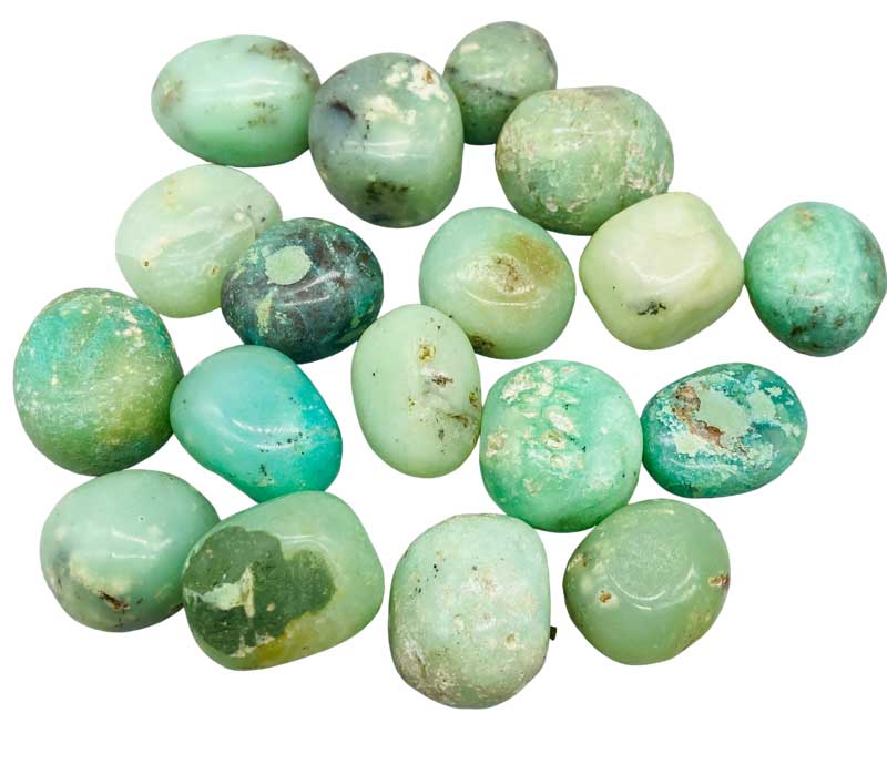 (image for) 1 lb Chrysoprase, Green tumbled stones