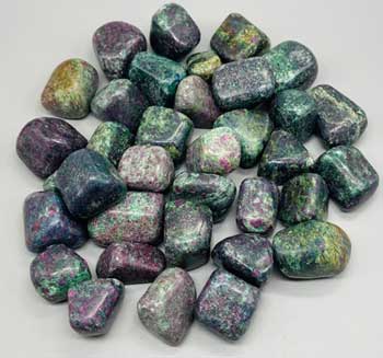 (image for) 1 lb Ruby Zoisite with Mica tumbled stones