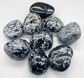 (image for) 1 lb Snowfake Obsidian tumbled stones