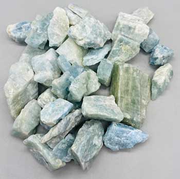 (image for) 1 lb Aquamarine, Blue untumbled stones