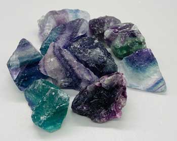 (image for) 1 lb Fluorite, Rainbow untumbled stones - Click Image to Close