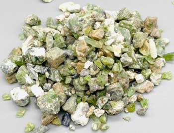 (image for) 1 lb Peridot 5-10mm untumbled stones