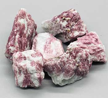 (image for) 1 lb Tourmaline, Pink with Quartz untumbled stones