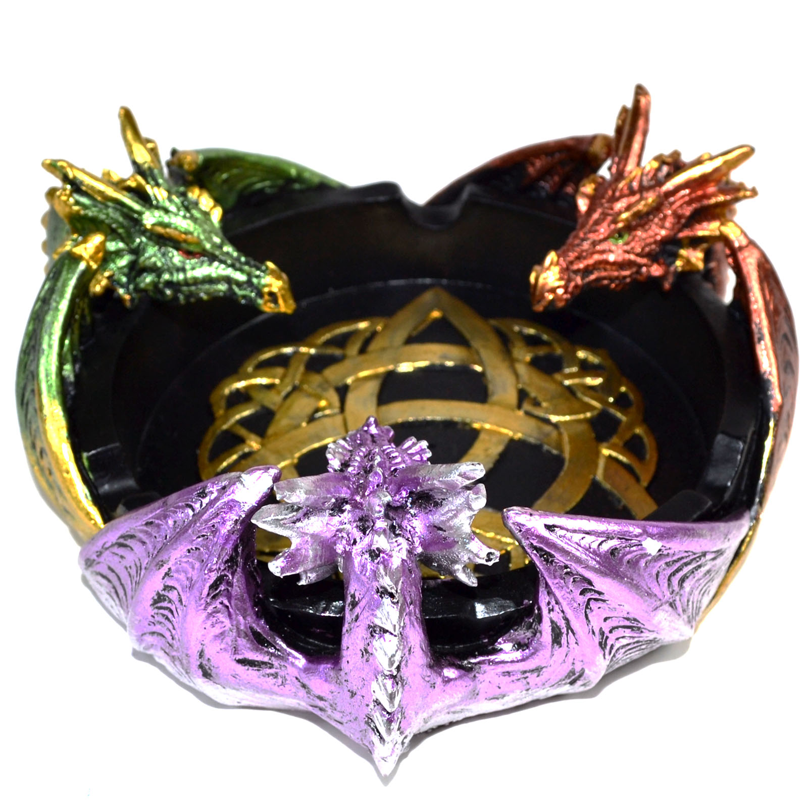 (image for) 5" 3 Dragon incense holder/ ashtray