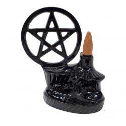 (image for) 5" Pentagram back flow incense burner - Click Image to Close