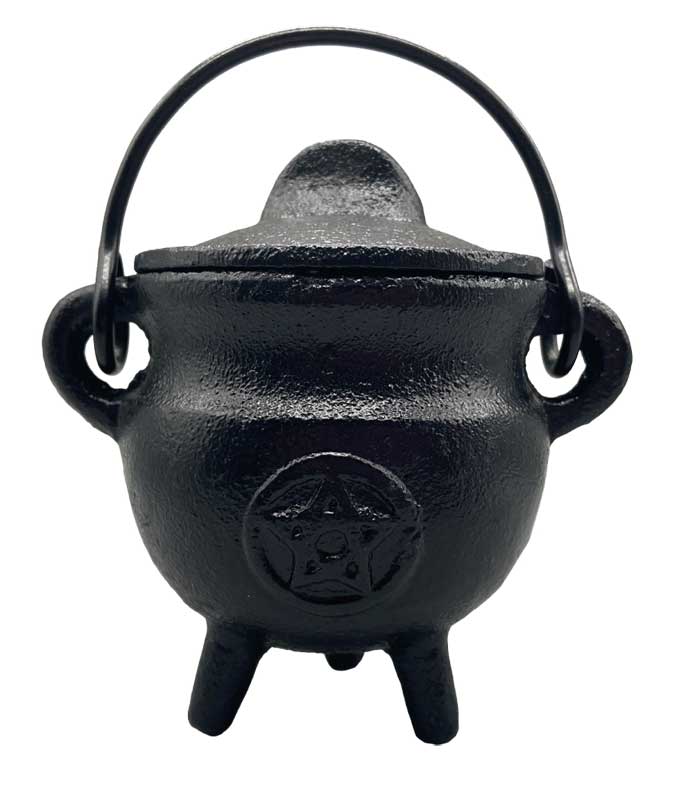 (image for) 4" Pentagram cast iron cauldron