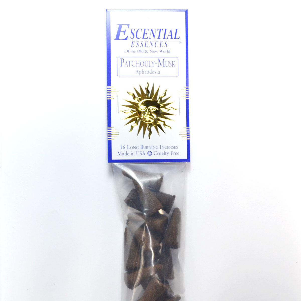 (image for) 16/pk Patchouly-Musk escential essences incense cones