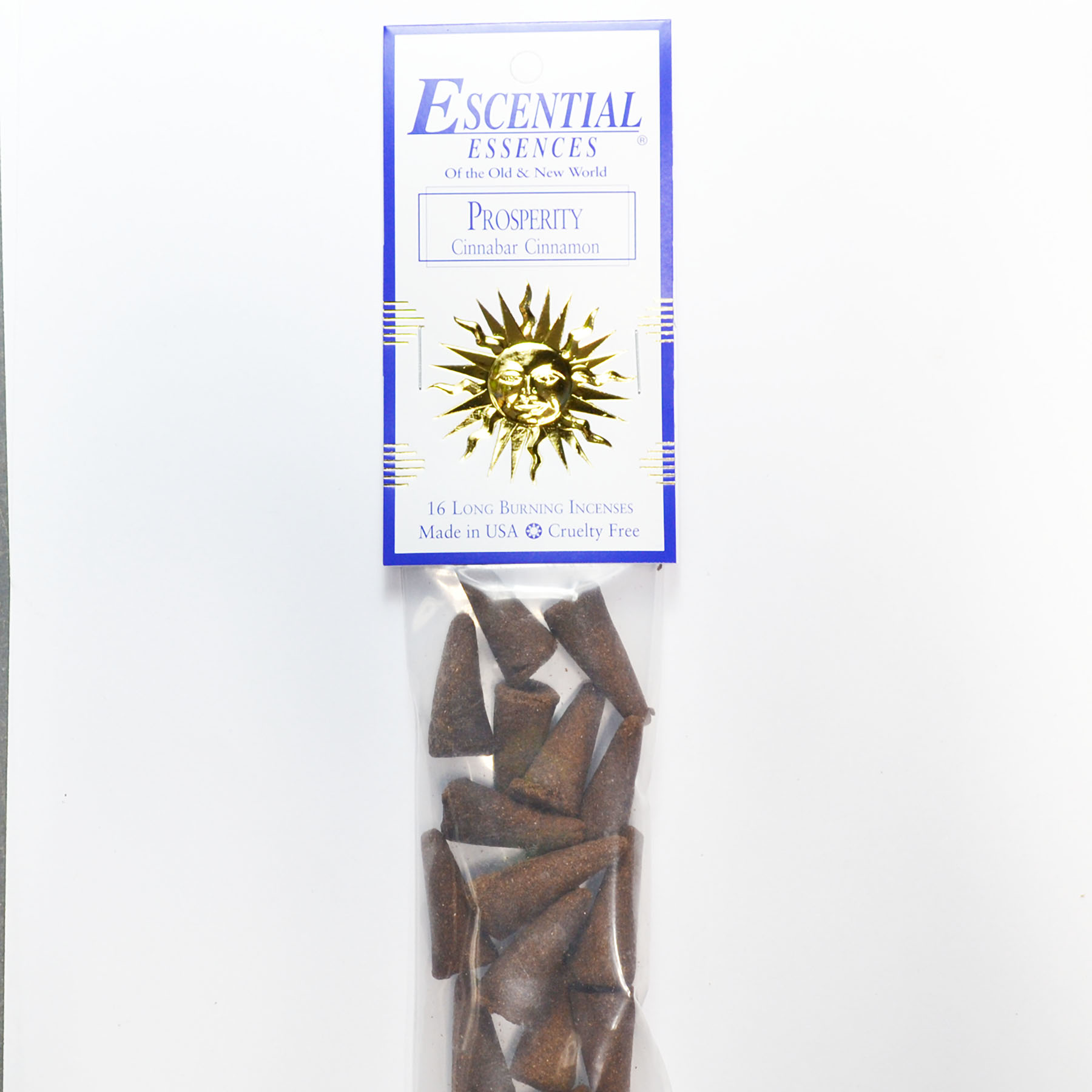 (image for) 16/pk Prosperity escential essences incense cones