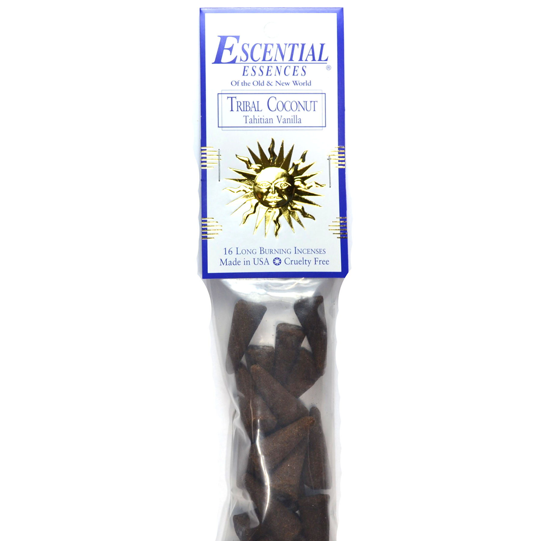 (image for) 16/pk Tribal Coconut escential essences incense cones