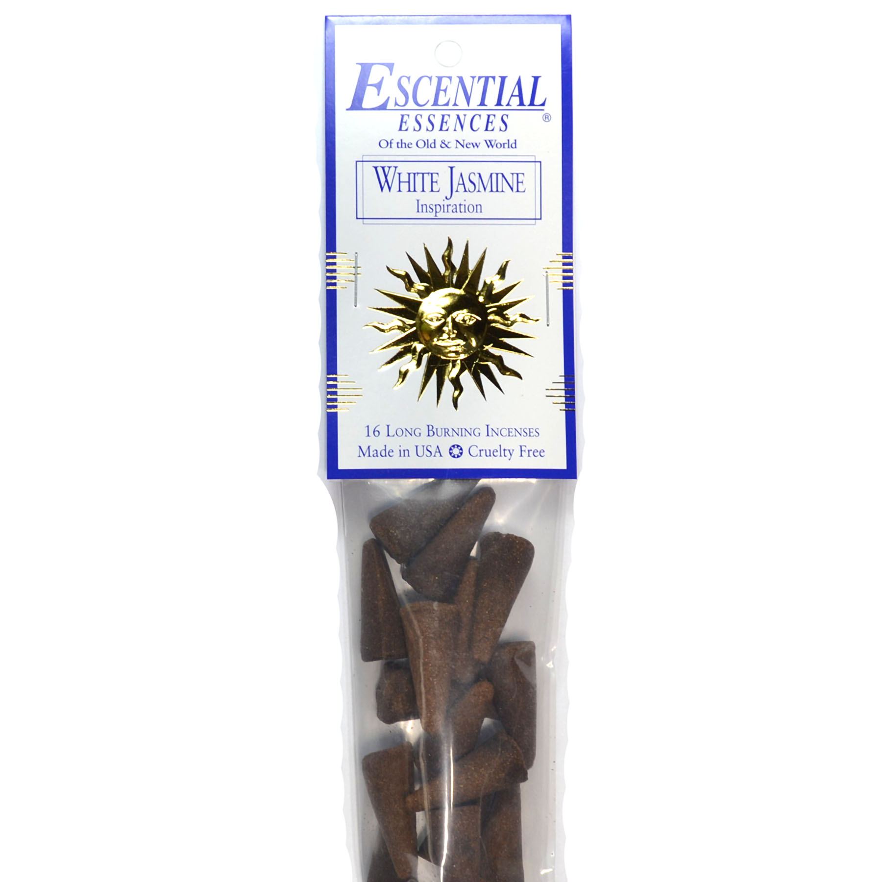 (image for) 16/pk White Jasmine escential essences incense cones