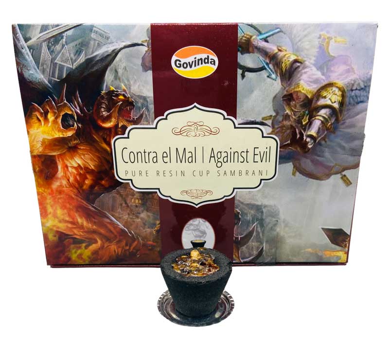 (set of 12) Against Evil charcoal dhoop cup (image for) (set of 12) Against Evil charcoal dhoop cup