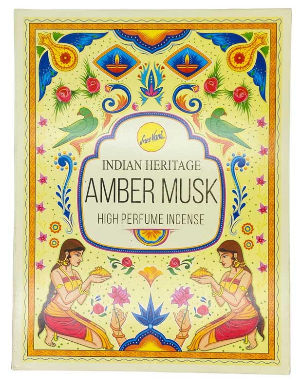 (image for) 15 gm Amber Musk incense sticks indian heritage - Click Image to Close