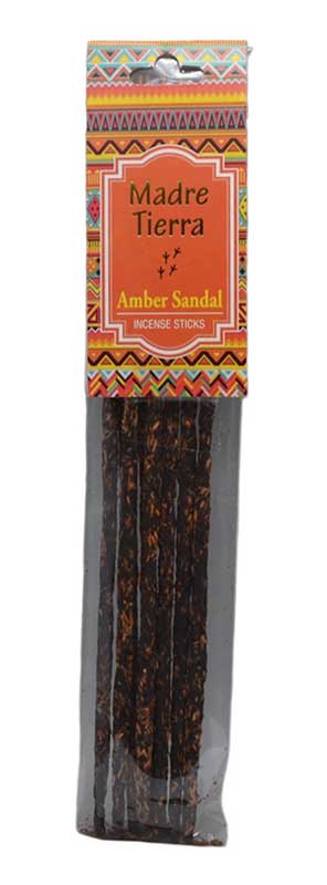 (image for) 8/pk Amber Sandal madre tierra incense stick - Click Image to Close