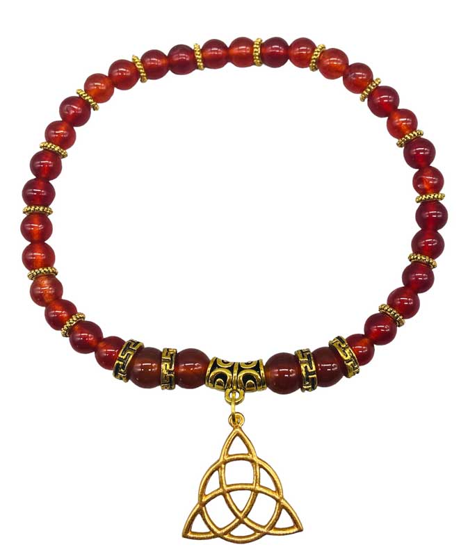 (image for) Carnelian W Triquetra anklet - Click Image to Close