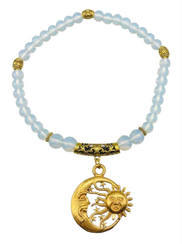 (image for) Opalite W Sun Moon Stars anklet - Click Image to Close
