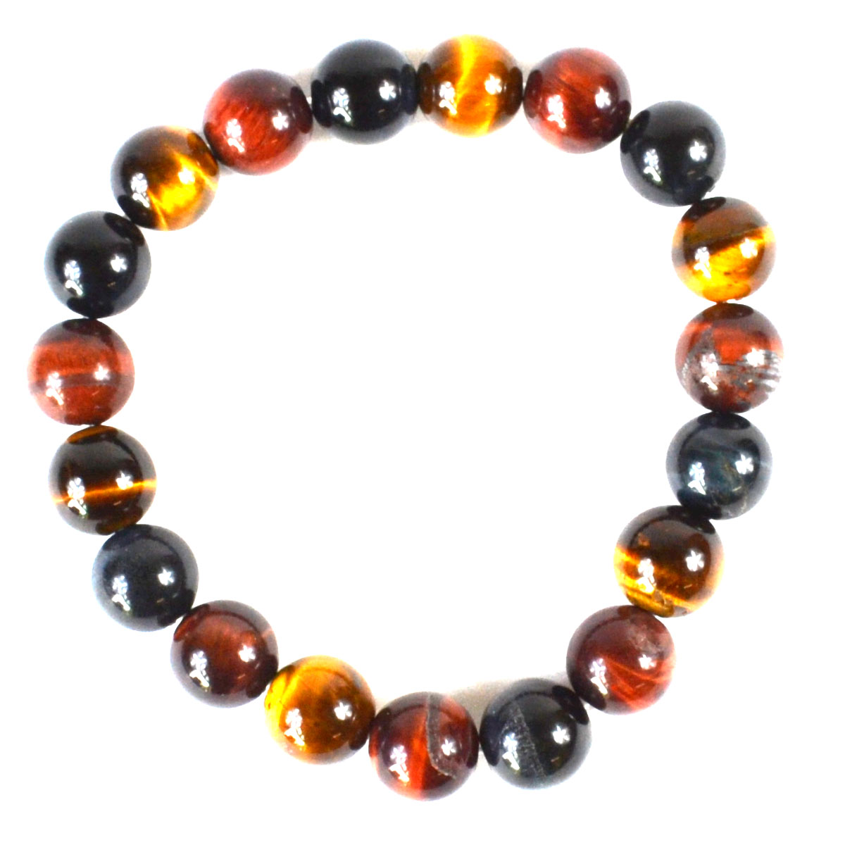 10mm Tiger Eye, Tricolor (image for) 10mm Tiger Eye, Tricolor