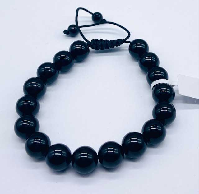 (image for) 10mm Obsidian, Black bracelet