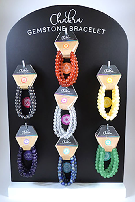 (image for) (set of 35) 7 Chakra bracelets W displat board
