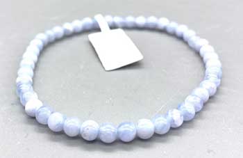 (image for) 4mm Agate, Blue Lace bracelet