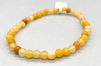 (image for) 4mm Jade, Yellow bracelet