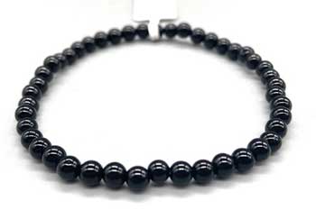 (image for) 4mm Onyx, Black bracelet