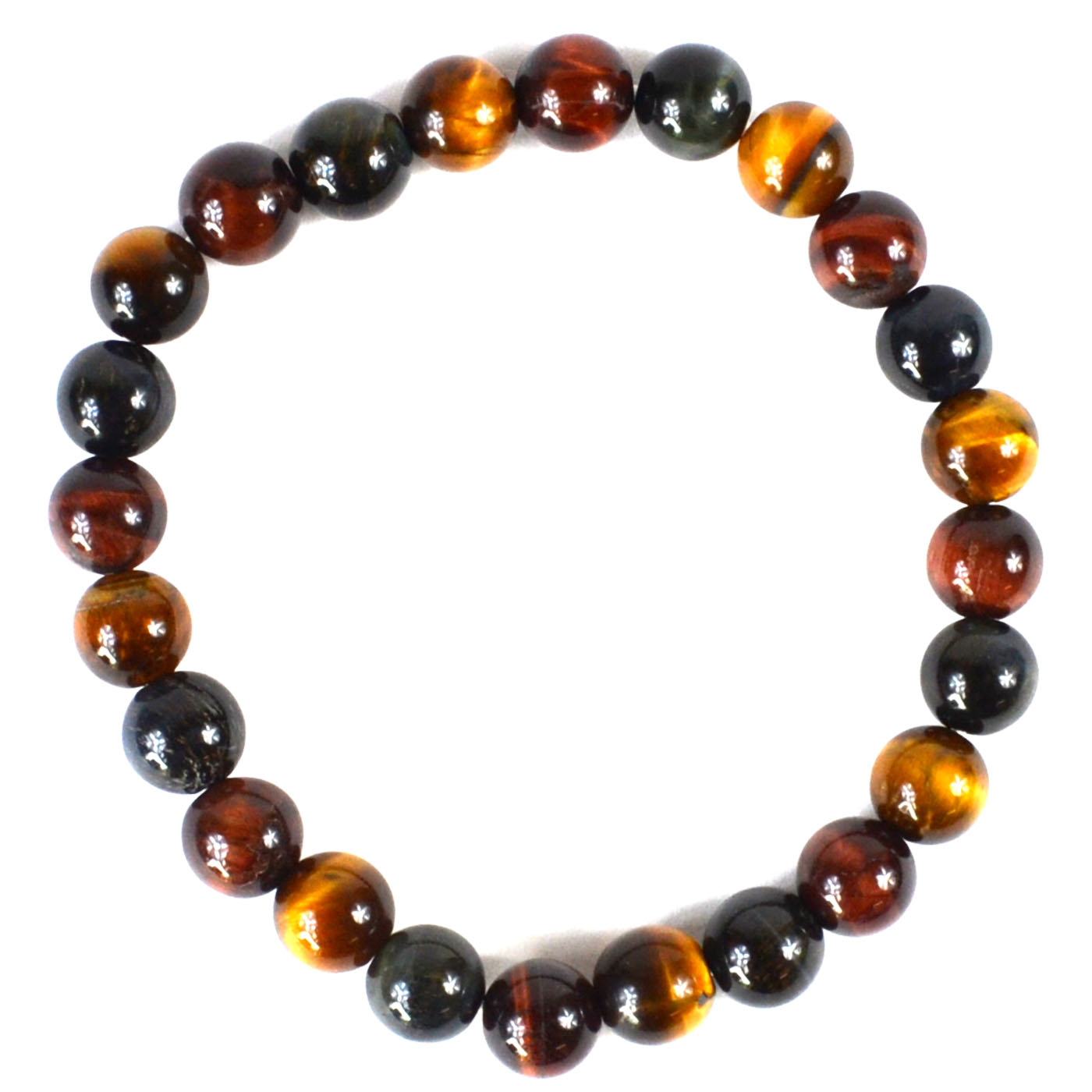 (image for) 8mm Tiger Eye, Tricolor