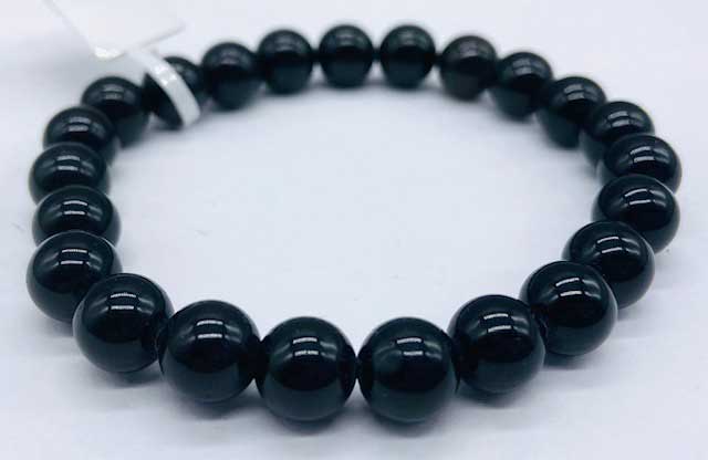 (image for) 8mm Obsidian, Black bracelet