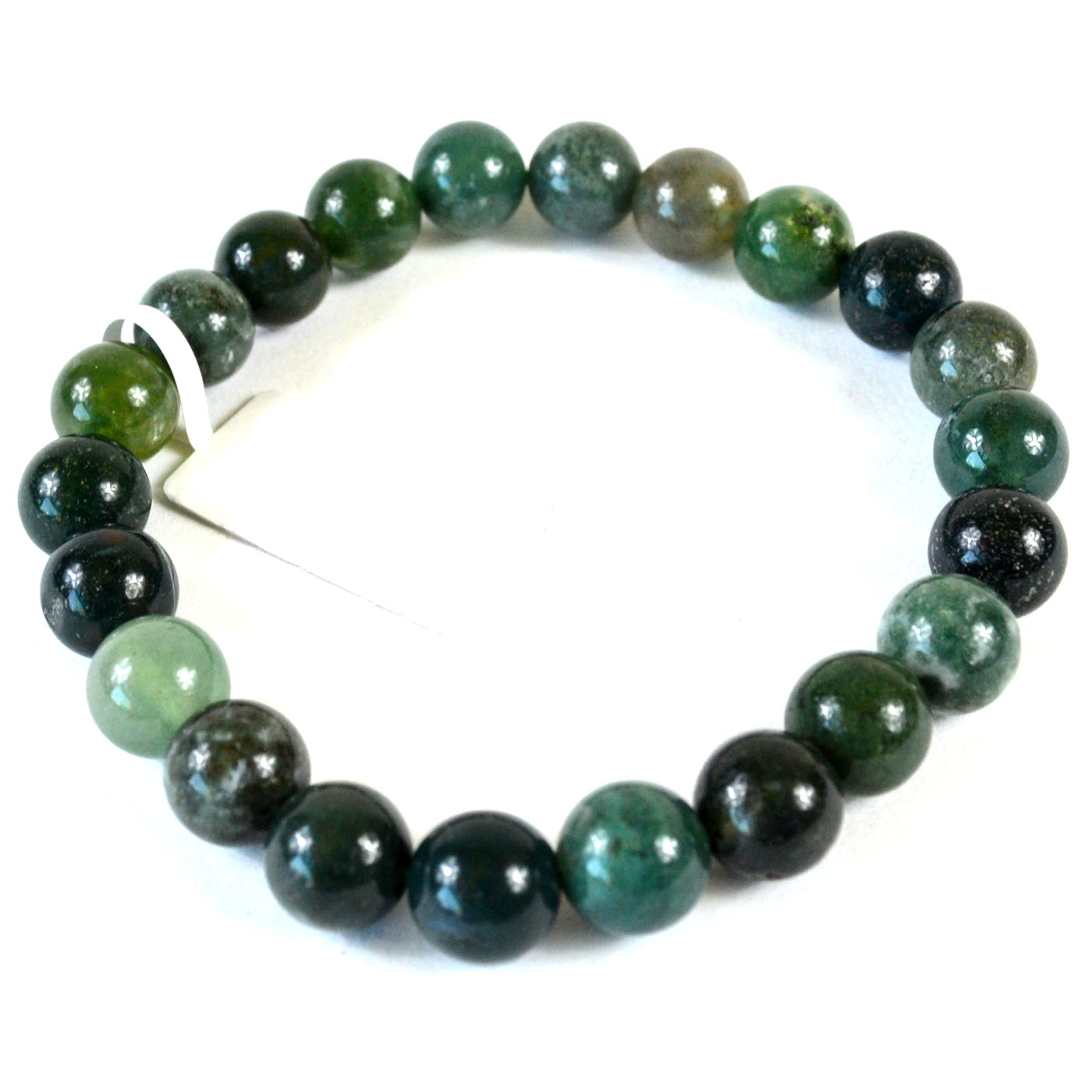 (image for) 8mm Green Moss Agate bracelet