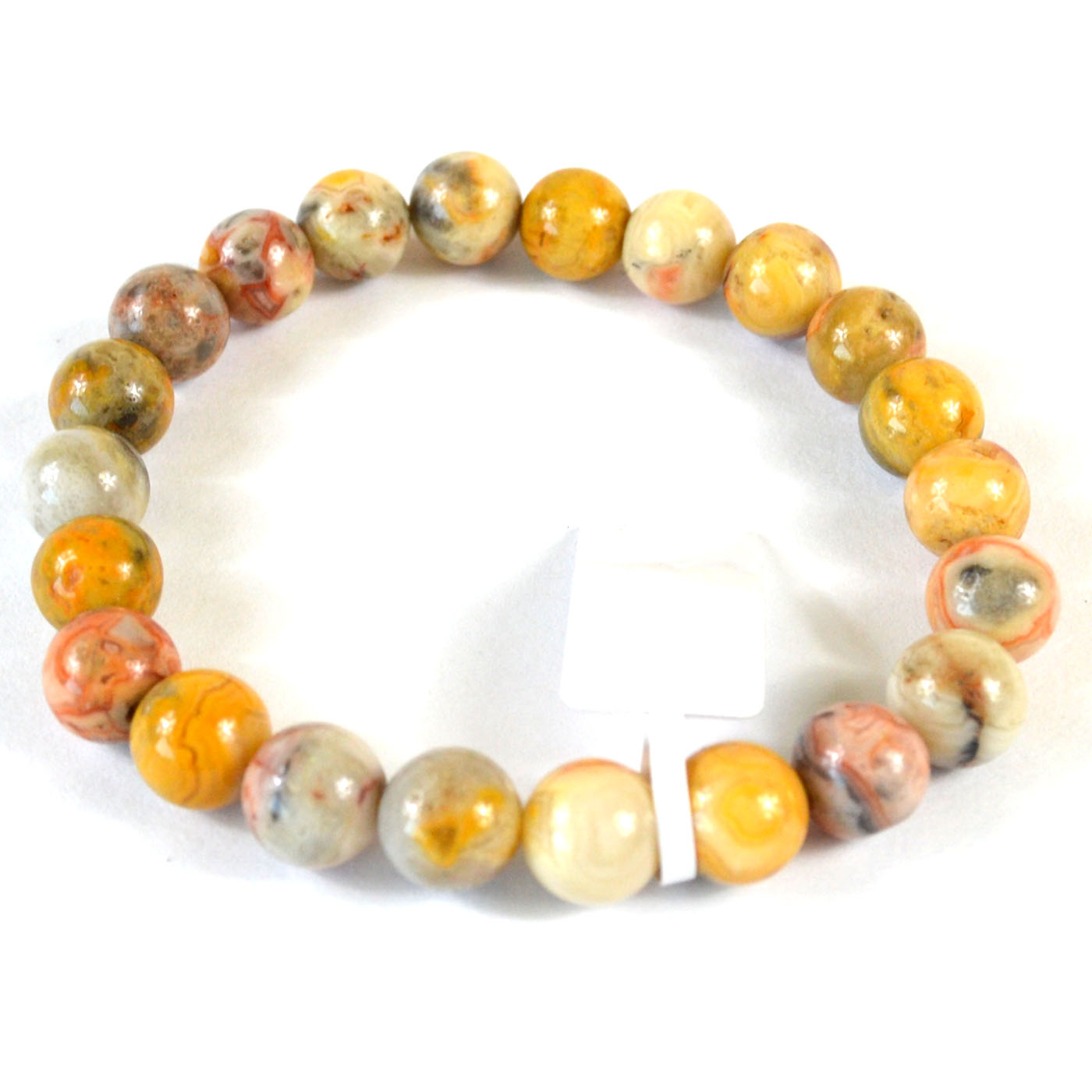 (image for) 8mm Crazy Lace Agate bracelet