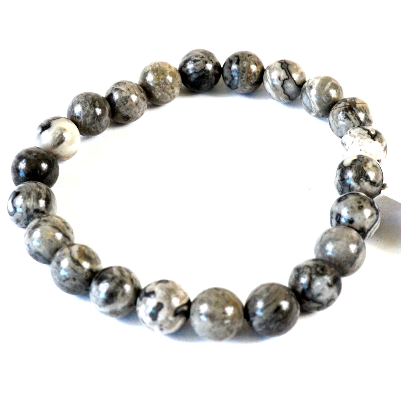(image for) 8mm Map Stone Jasper bracelet