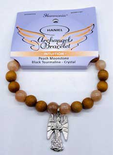 (image for) 8mm Archangel Haniel Intuition bracelet - Click Image to Close