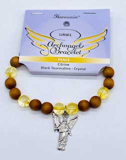 (image for) 8mm Archangel Uriel Peace bracelet - Click Image to Close