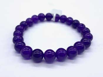 (image for) 8mm Jade, Purple bracelet