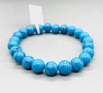 (image for) 8mm Turquoise, synthetic bracelet
