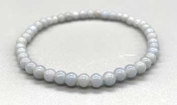 (image for) 4mm Angelite stretch bracelet - Click Image to Close