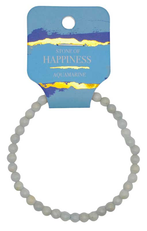 (image for) 4mm Aquamarine stretch bracelet