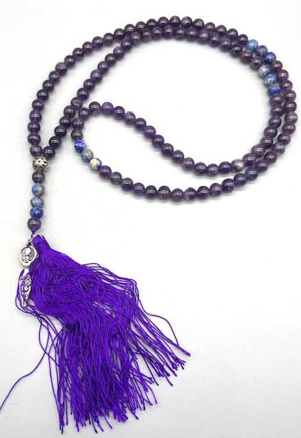 (image for) Goddess, Amethyst & Lapis japmala - Click Image to Close