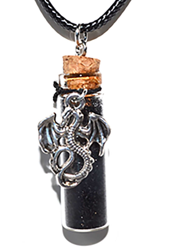 (image for) Dragon Black glitter necklace