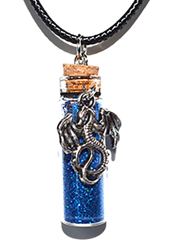 (image for) Dragon Blue glitter necklace